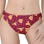 Christmas Deer Pattern Print Women's Thong