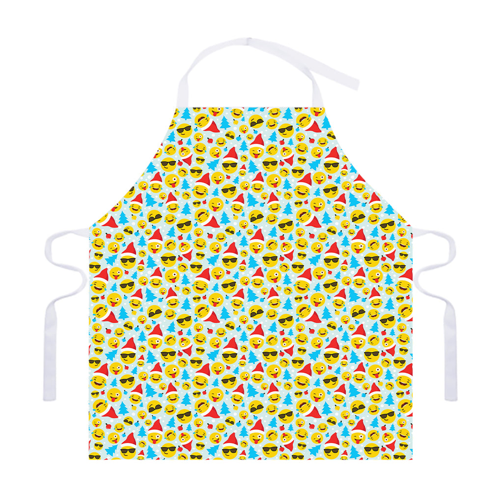 Christmas Emoji Pattern Print Adjustable Apron