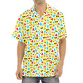 Christmas Emoji Pattern Print Aloha Shirt