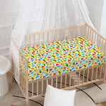 Christmas Emoji Pattern Print Baby Crib Sheet