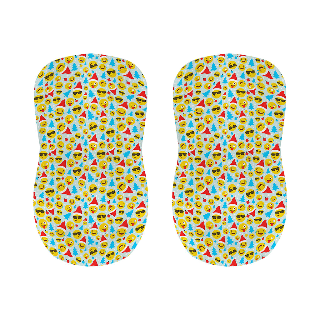 Christmas Emoji Pattern Print Bar Stool Covers