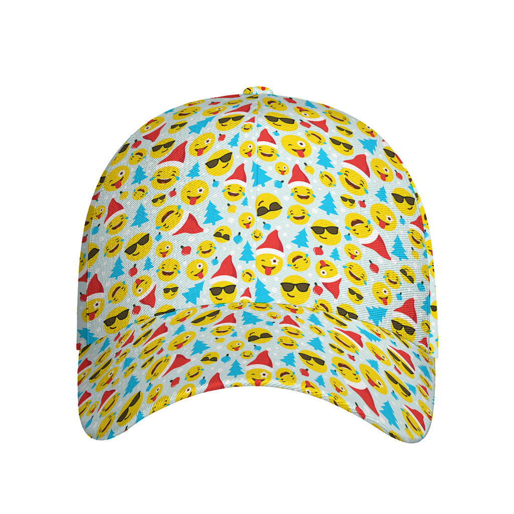 Christmas Emoji Pattern Print Baseball Cap