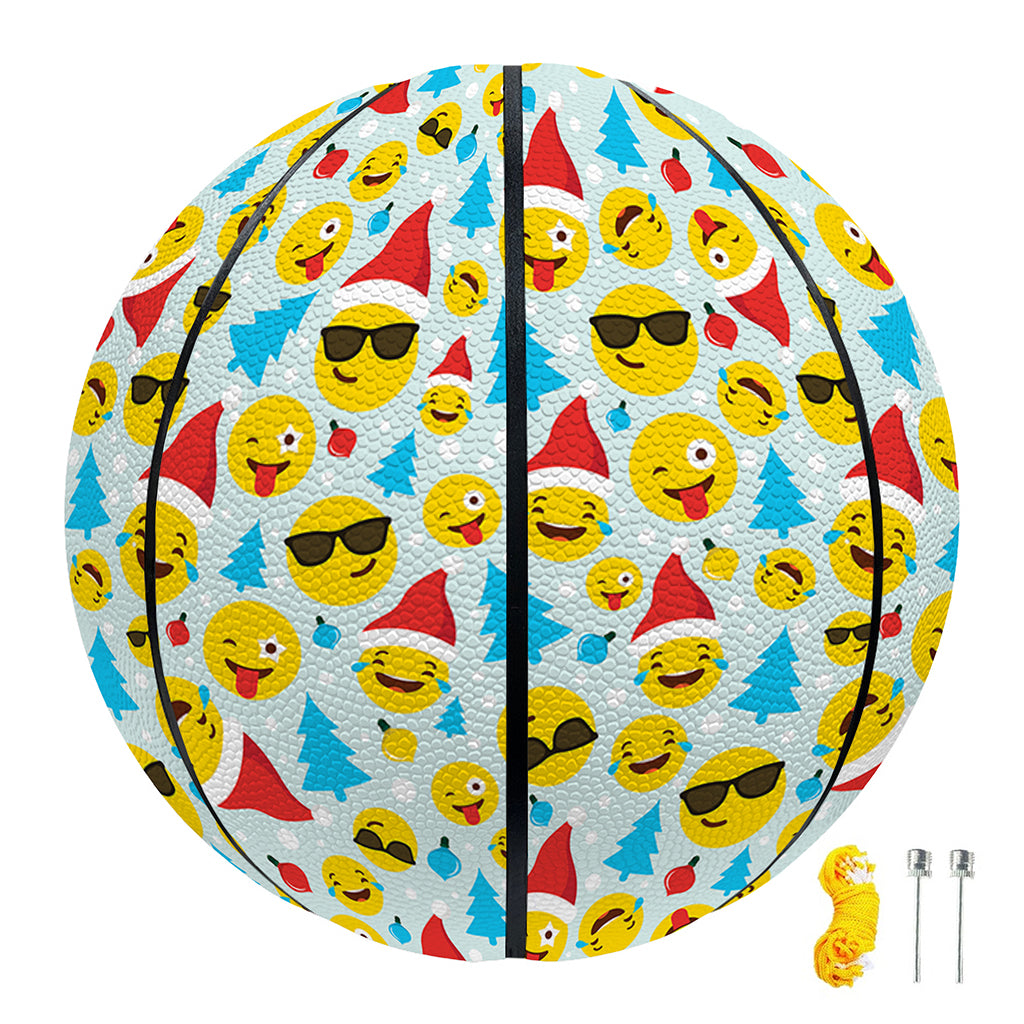 Christmas Emoji Pattern Print Basketball