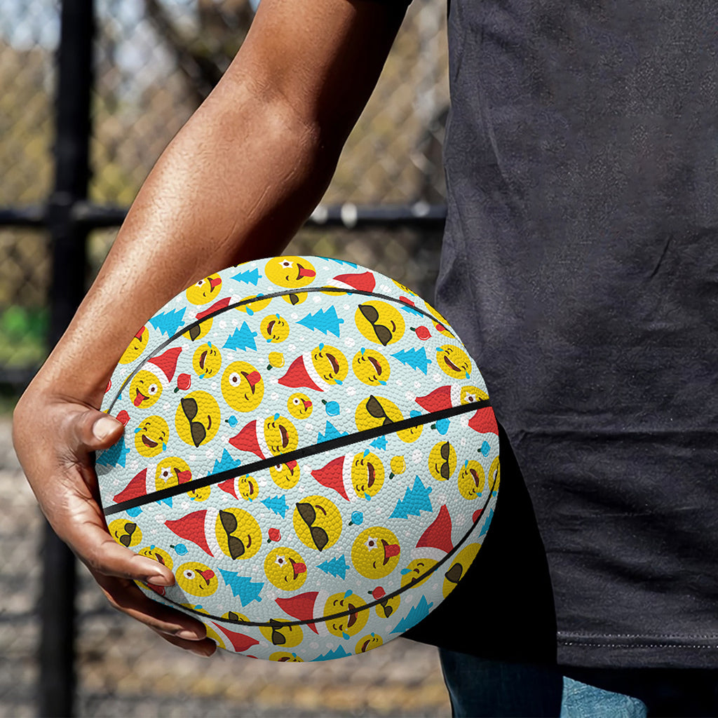 Christmas Emoji Pattern Print Basketball
