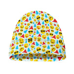 Christmas Emoji Pattern Print Beanie