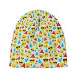 Christmas Emoji Pattern Print Beanie