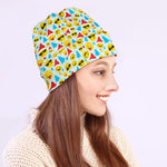 Christmas Emoji Pattern Print Beanie