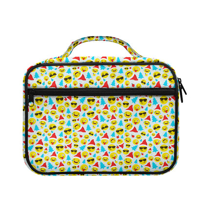 Christmas Emoji Pattern Print Briefcase Bible Bag