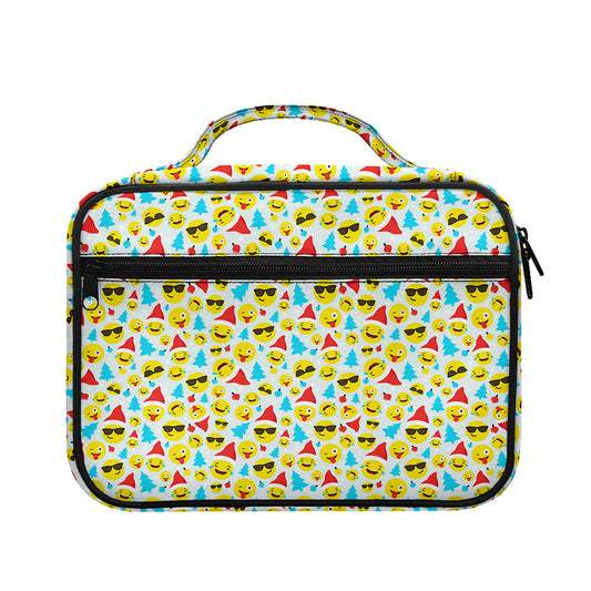 Christmas Emoji Pattern Print Briefcase Bible Bag
