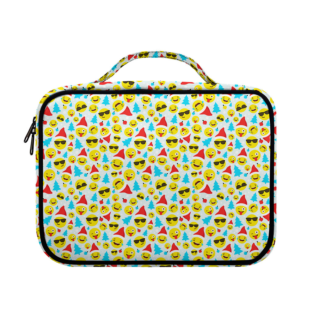 Christmas Emoji Pattern Print Briefcase Bible Bag