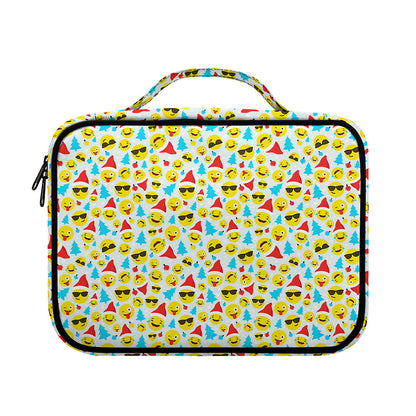 Christmas Emoji Pattern Print Briefcase Bible Bag