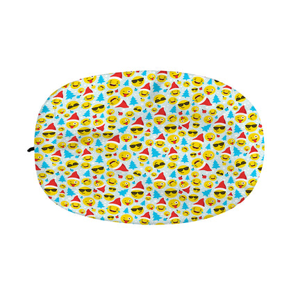 Christmas Emoji Pattern Print Car Side Mirror Covers