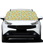 Christmas Emoji Pattern Print Car Windshield Snow Cover