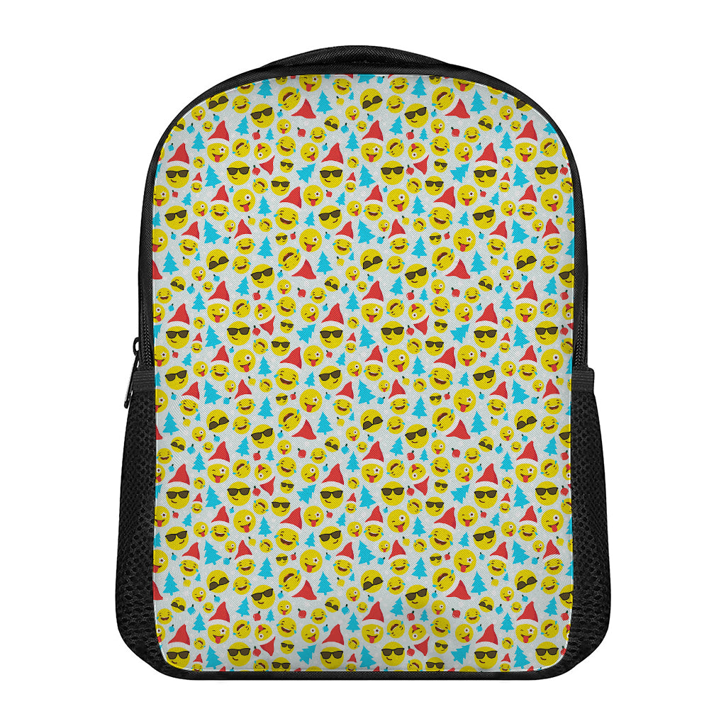 Christmas Emoji Pattern Print Casual Backpack