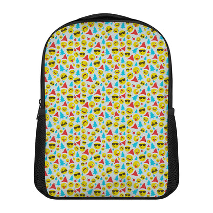 Christmas Emoji Pattern Print Casual Backpack