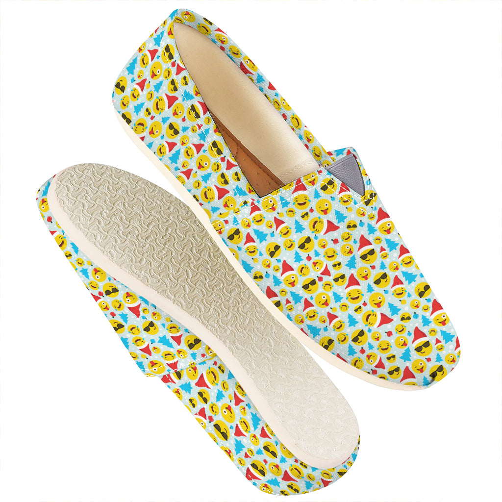 Christmas Emoji Pattern Print Casual Shoes