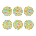 Christmas Emoji Pattern Print Coaster Set