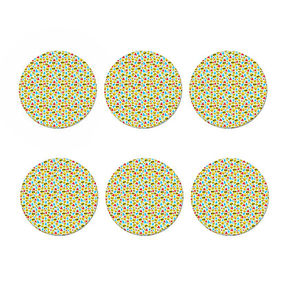 Christmas Emoji Pattern Print Coaster Set