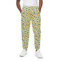 Christmas Emoji Pattern Print Cotton Sweatpants