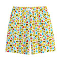 Christmas Emoji Pattern Print Cotton Shorts