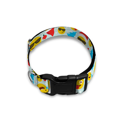 Christmas Emoji Pattern Print Dog Collar