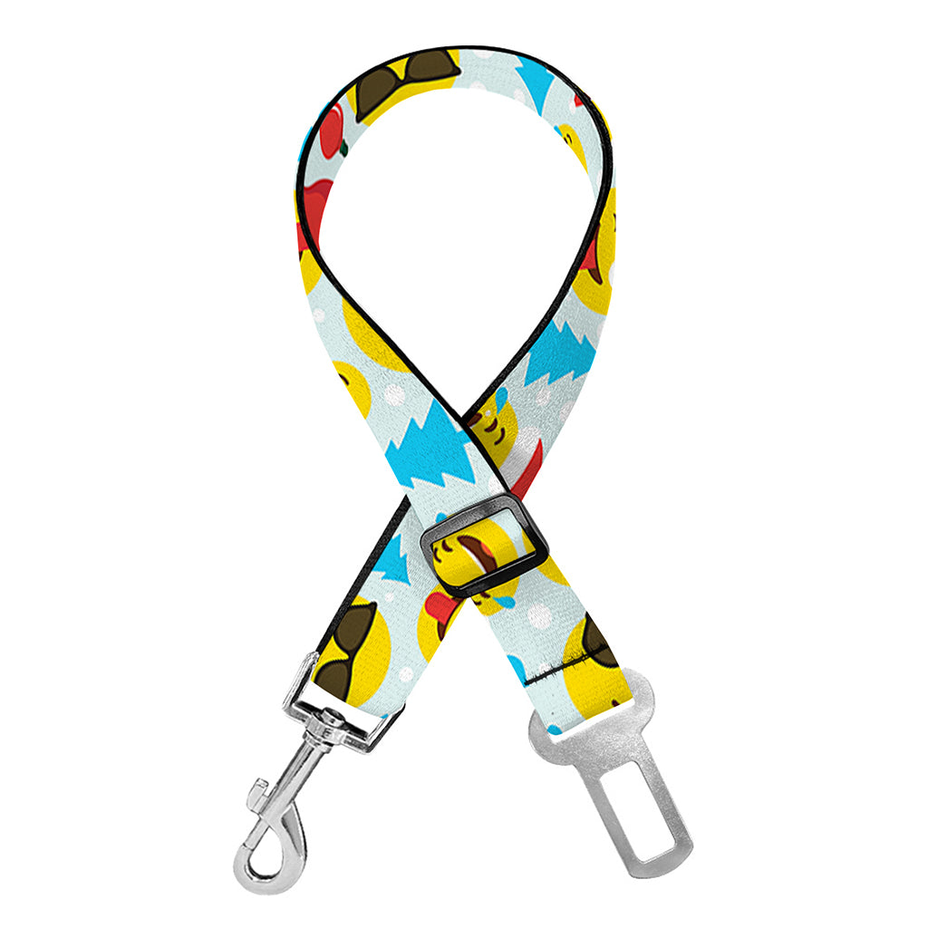 Christmas Emoji Pattern Print Dog Seat Belt