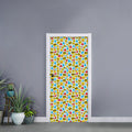 Christmas Emoji Pattern Print Door Sticker