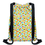 Christmas Emoji Pattern Print Drawstring Backpack