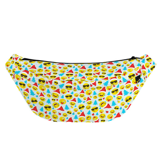 Christmas Emoji Pattern Print Fanny Pack