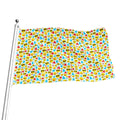 Christmas Emoji Pattern Print Flag