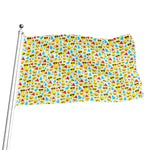 Christmas Emoji Pattern Print Flag