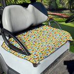 Christmas Emoji Pattern Print Golf Cart Seat Cover