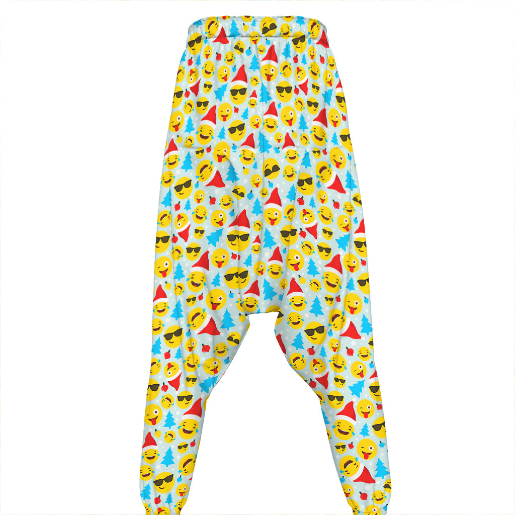 Christmas Emoji Pattern Print Hammer Pants