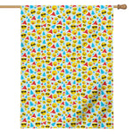 Christmas Emoji Pattern Print House Flag