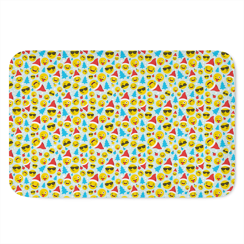 Christmas Emoji Pattern Print Indoor Door Mat