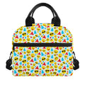 Christmas Emoji Pattern Print Insulated Lunch Bag