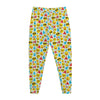 Christmas Emoji Pattern Print Jogger Pants