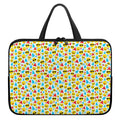 Christmas Emoji Pattern Print Laptop Sleeve With Handle