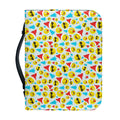 Christmas Emoji Pattern Print Leather Bible Cover