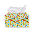 Christmas Emoji Pattern Print Leather Tissue Box Cover