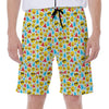 Christmas Emoji Pattern Print Men's Beach Shorts