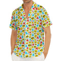 Christmas Emoji Pattern Print Men's Deep V-Neck Shirt