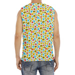 Christmas Emoji Pattern Print Men's Fitness Tank Top