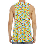 Christmas Emoji Pattern Print Men's Muscle Tank Top