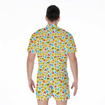 Christmas Emoji Pattern Print Men's Rompers