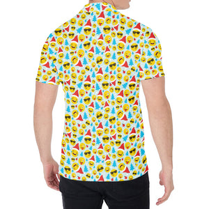 Christmas Emoji Pattern Print Men's Shirt