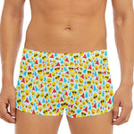 Christmas Emoji Pattern Print Men's Short Boxer Briefs