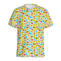 Christmas Emoji Pattern Print Men's Athletic T-Shirt
