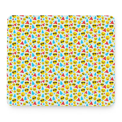 Christmas Emoji Pattern Print Mouse Pad