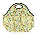 Christmas Emoji Pattern Print Neoprene Lunch Bag